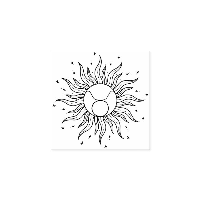 Solens Horoskop Oxen Stämpel (Tryck)