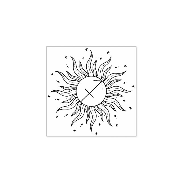 Solens Horoskop Skytten Stämpel (Tryck)