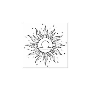 Solens Horoskop Vågen Zodiakastrologi Stämpel