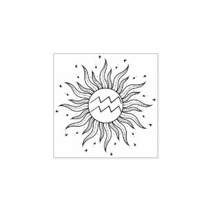 Solens Horoskop Vattumannen Stämpel