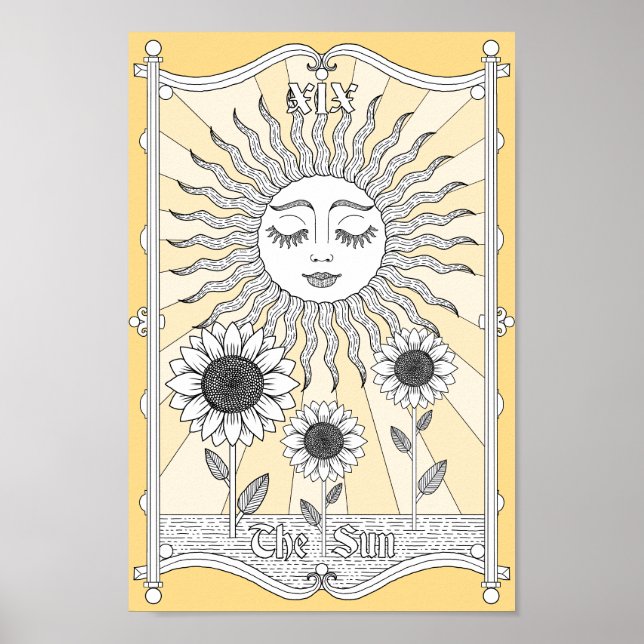Solens Tarot XIX Poster (Framsidan)