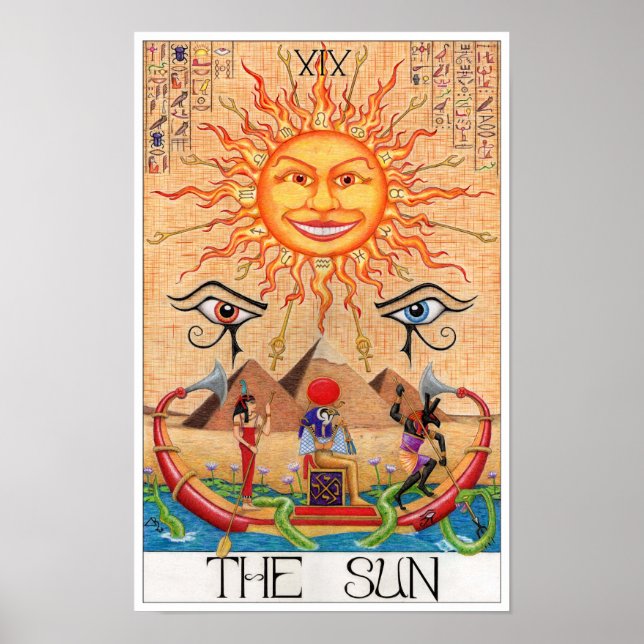 Solens tarotkort poster (Framsidan)