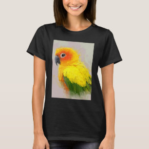 Solfågelporträtt 001 Djur Fågel Husdjur Illustrati T Shirt