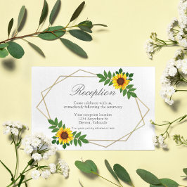 Solfångare geometrisk bröllopsmottagning kort