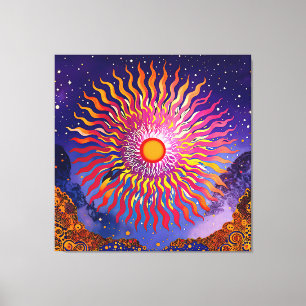 "Solfångare i Himmel" Sol Canvastryck