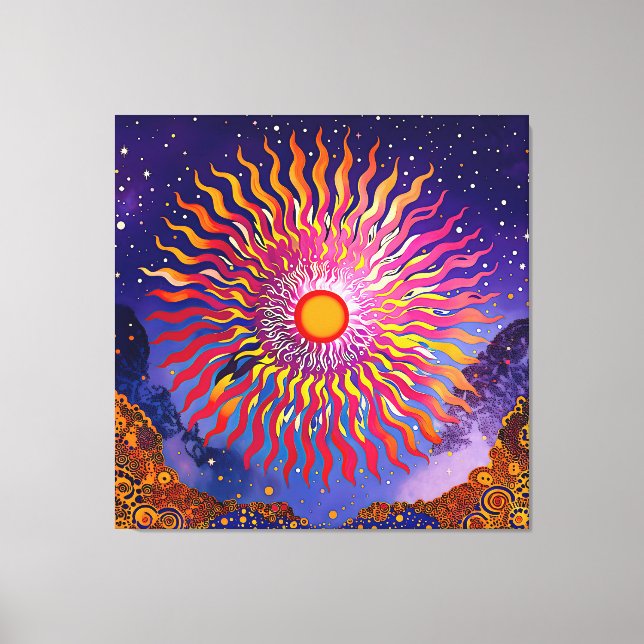 "Solfångare i Himmel" Sol Canvastryck (Framsida)