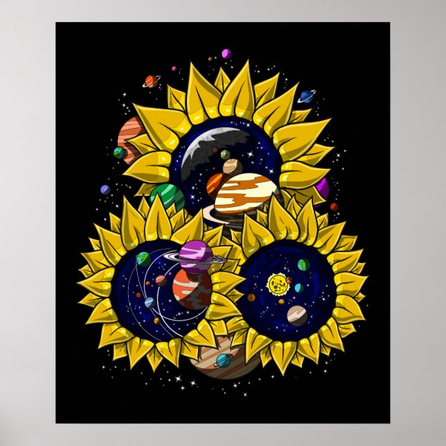 Solfångarsystem för solblommor poster (Framsidan)