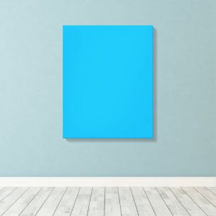 Solfast Cyanblå Bakgrund   Sommar Minimal Stil Canvastryck
