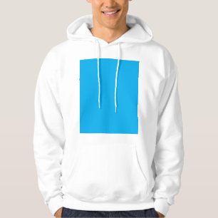 Solfast Cyanblå Bakgrund Sommar Minimal Stil Hoodie