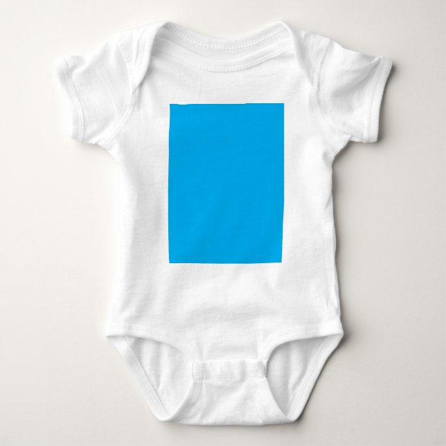 Solfast Cyanblå Bakgrund | Sommar Minimal Stil T Shirt (Framsida)