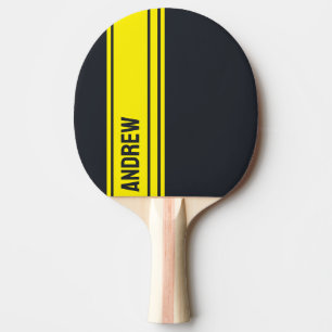 Solfast grå och gul anpassningsbar pingisracket