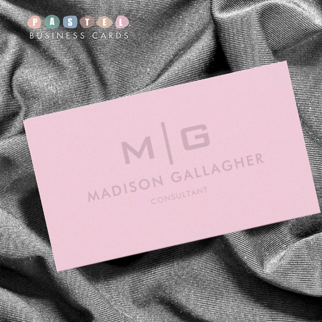 Solfast mjukt ljus pastellorkidé rosa färg visitkort (Solid Soft Light Pastel Orchid Pink Color Business Card
)