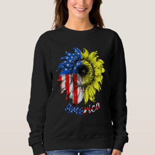 Solfjäder Amerikanska Självständighetsdagen Flagga T Shirt