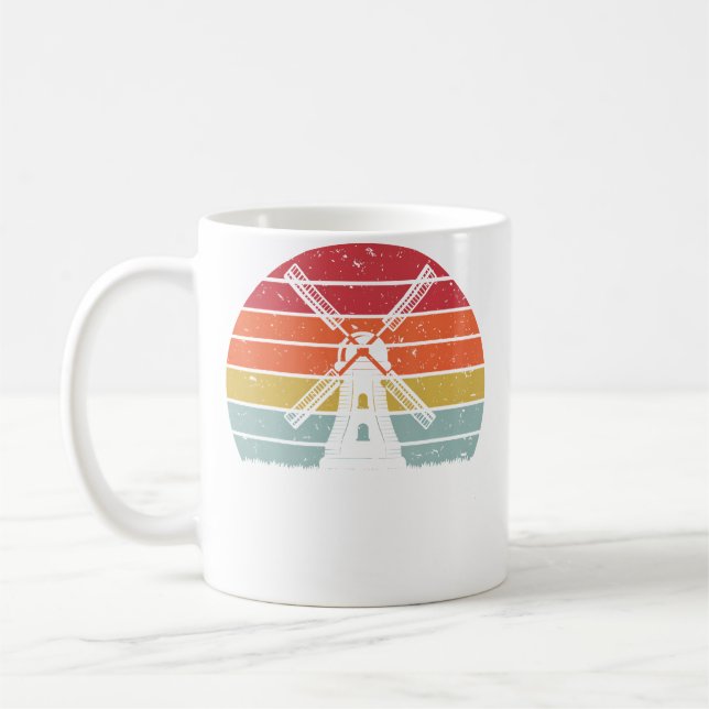 Solfjäder Holländsk väderkvarn Kaffemugg (Vänster)