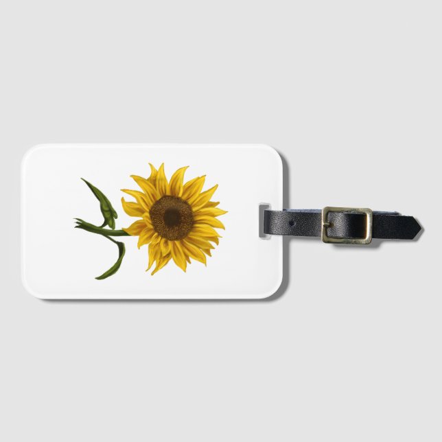 Solfjäder Solsken Blommig Akvarell Blomma Bagagebricka (Framsida horisontal)