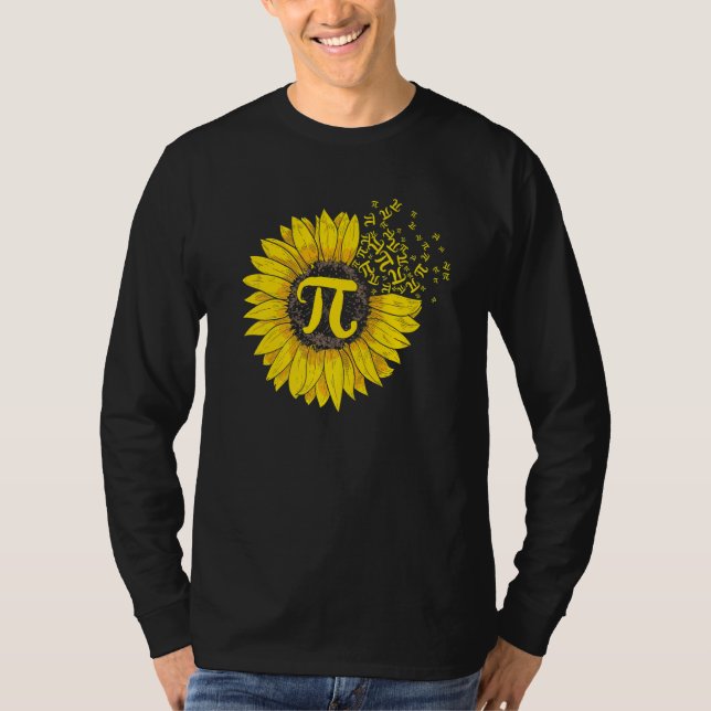 Solfjäderblomma 3 14 Pi Nummer Symbol 100:e skolda T Shirt (Framsida)