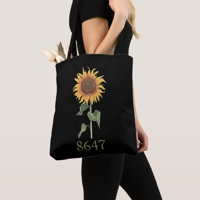 Solfjäderblomma 8647 86 47 Subtil Anti Trump Blomm Tygkasse (Närbild)
