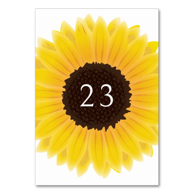 Solfjäderblomma Bordsnummer (Framsidan)