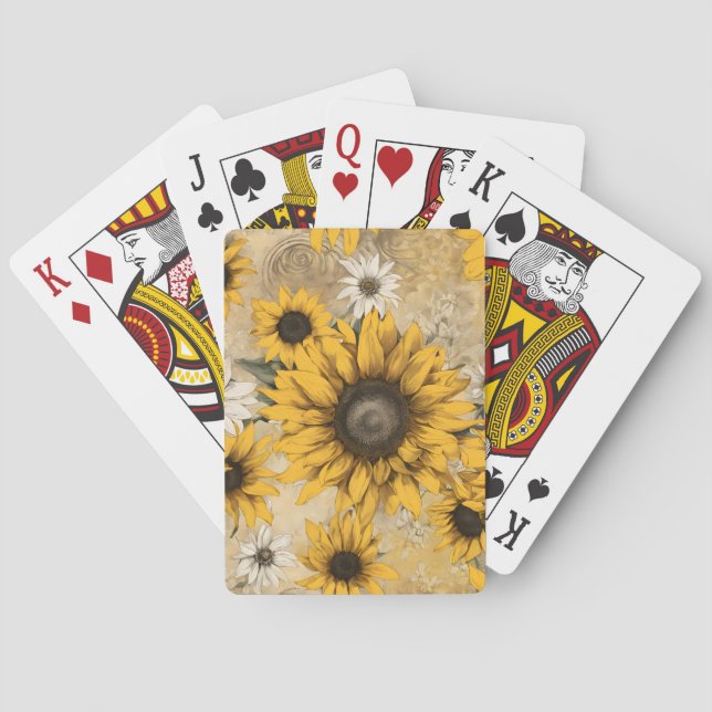 Solfjäderblomma Casinokort (Baksidan)