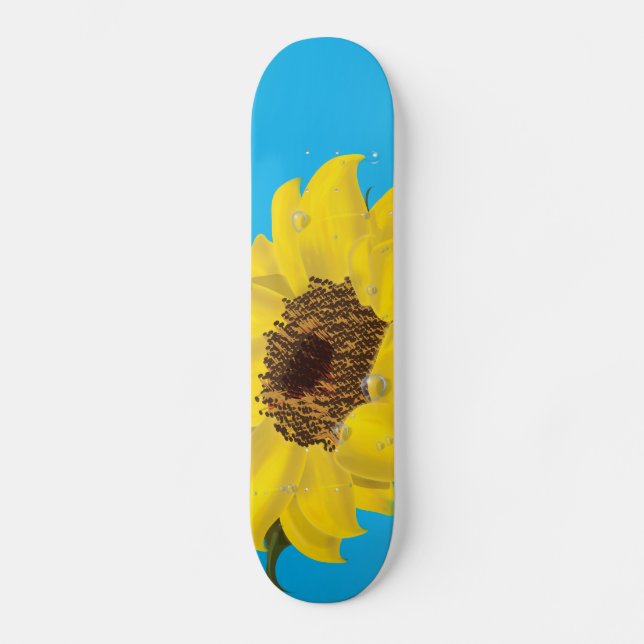 Solfjäderblomma i solsken old school skateboard bräda 21,6 cm (Framsida)
