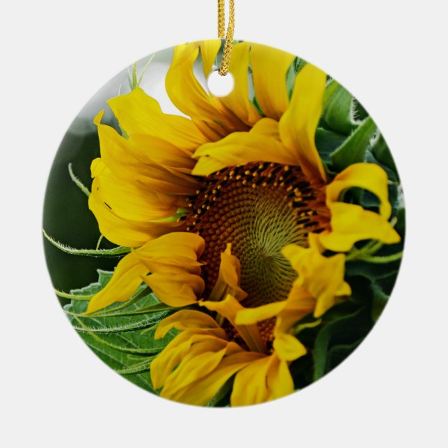 Solfjäderblomma Julgransprydnad Keramik (Framsidan)