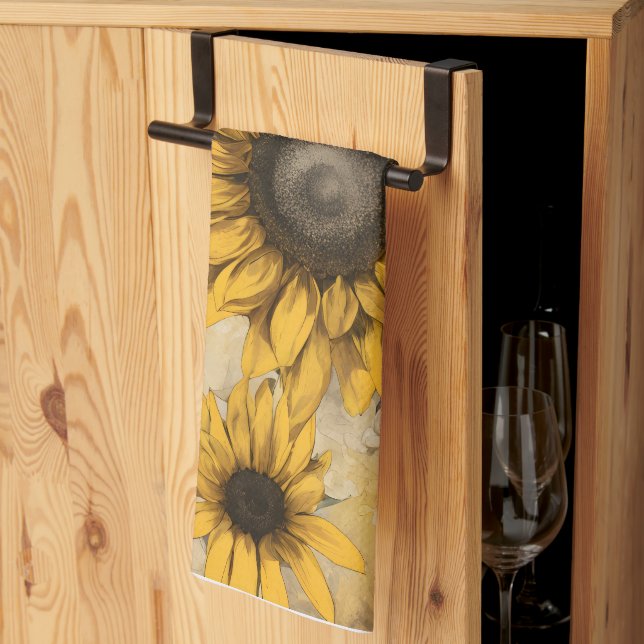 Solfjäderblomma Kökshandduk (Thirds Fold)