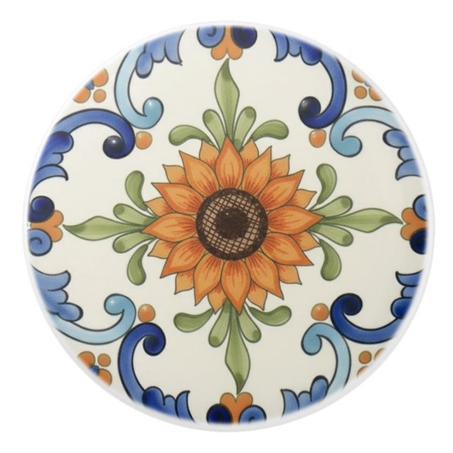 Solfjäderblomma Medelhavet Blå Orange  Kräm Knopp (Framsidan)