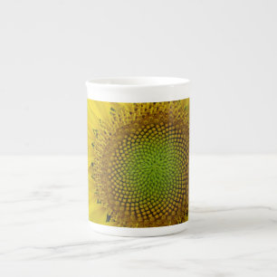 Solfjäderblomma och frön, Spiral, Gyllene snittet Benporslin Mugg