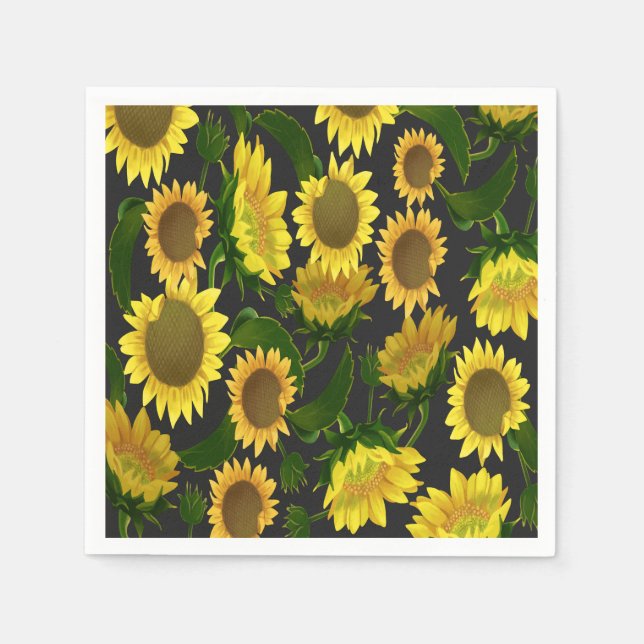 Solfjäderblomma Pappersservett (Framsidan)