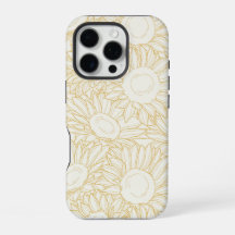 Solfjäderlinjekonst minimalistisk telefonfodral