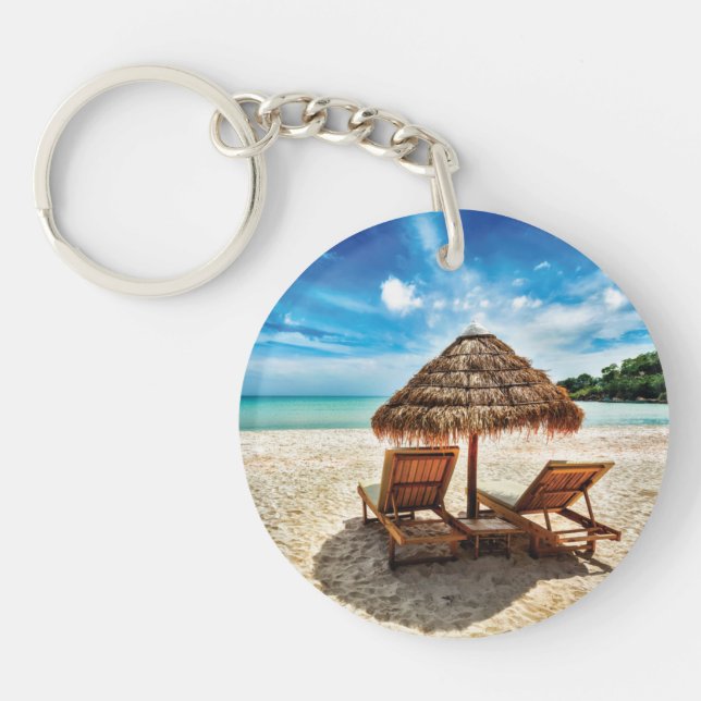 Solfjäderlounger på strandkudde (Framsidan)