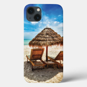 Solfjäderlounger på strandkudde