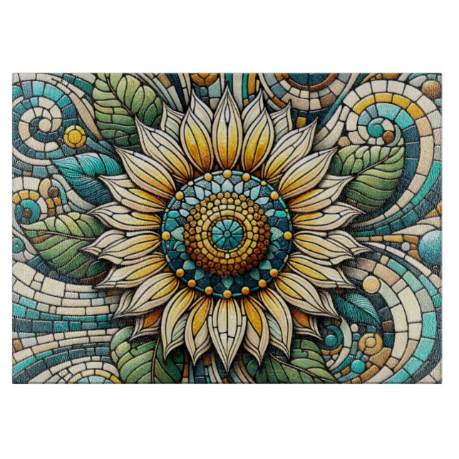 Solfjädermosaik i glas (Framsidan)