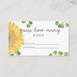 Solfjädersgissning hur många kyssar bröllopsspel tilläggskort