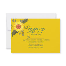 Solfjälder Boho Bröllop RSVP-kort