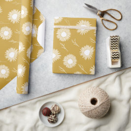 Solfjälshuvud blomsterinslagningspapper presentpapper