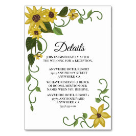 Solfjärilsgul Blommig Botanisk Handritad Olja Bordsnummer