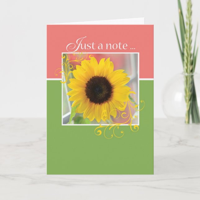 Solfjörsblomma Hej Notkort Kort (Framsida)