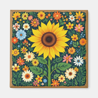 Solfjursblomma magnet