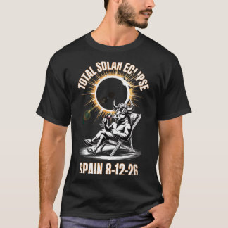 Solförmörkelse 12 augusti 2026 Spanien Total Konst T Shirt