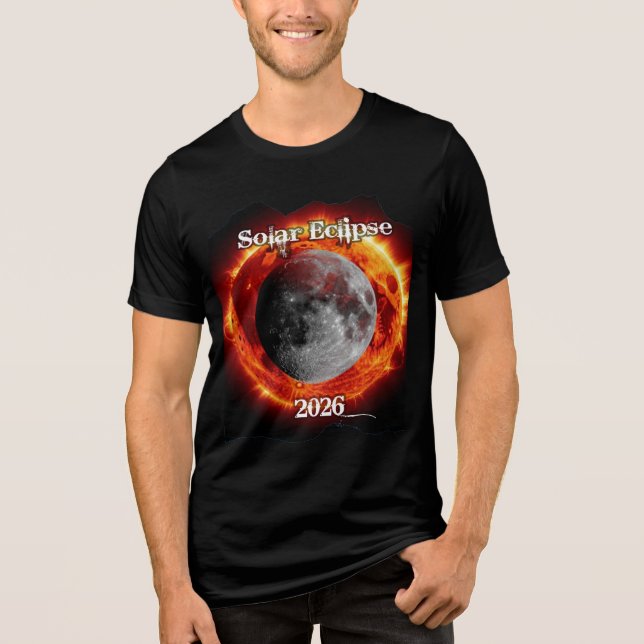Solförmörkelse 12 augusti 2026 t shirt (Framsida)