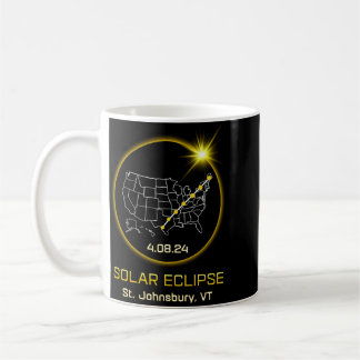 Solförmörkelse 2024 St Johnsbury Vt Vermont Kaffemugg