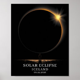 Solförmörkelse 2026 Island Himlafenomen Poster