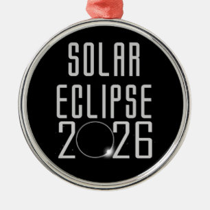 Solförmörkelse 2026 Minnesornament Julgransprydnad Metall