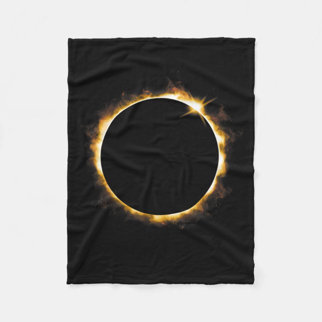 Solförmörkelse 21 augusti 2017 Design Fleecefilt (Framsidan)