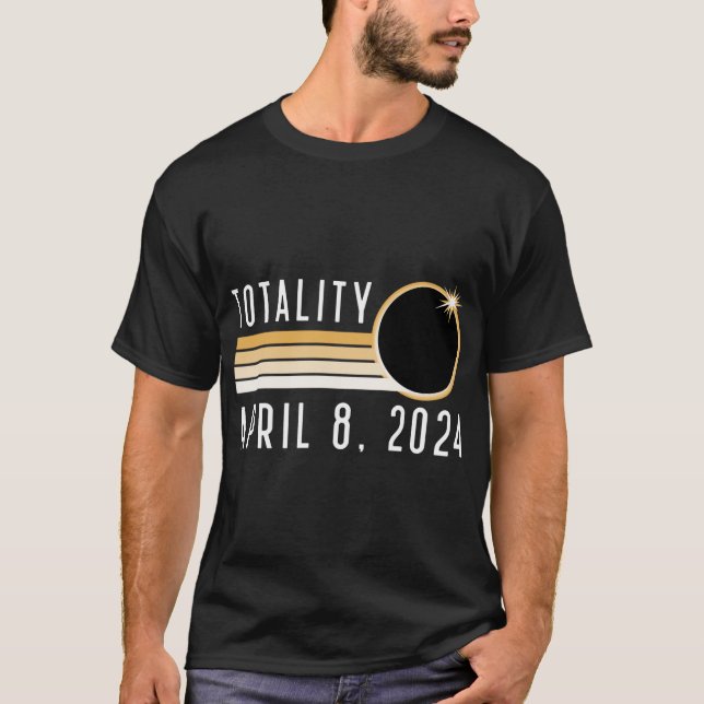 Solförmörkelse 8 april 2024 Total solförmörkelse  T Shirt (Framsida)
