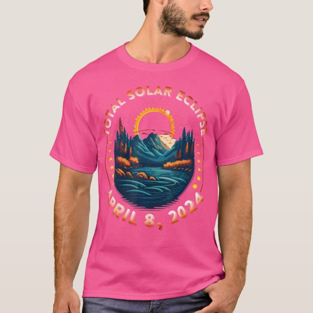 Solförmörkelse Astronomi 2024 Solförmörkelse T Shirt (Framsida)