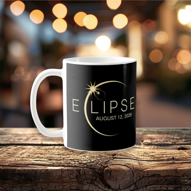 Solförmörkelse Astronomi Händelse 2026 Kaffemugg (Solar Eclipse Astronomy Event 2026 Coffee Mug)