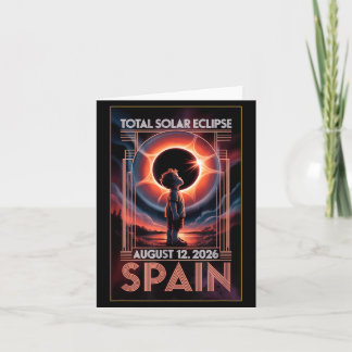 Solförmörkelse Augusti 12 2026 Spanien Total Konst Kort