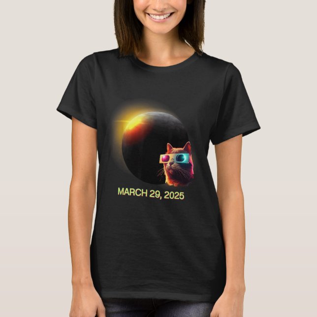 Solförmörkelse Katt Solförmörkelse T Shirt (Framsida)